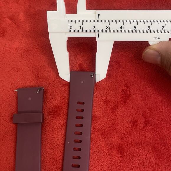 Quick Release Silicone Smart Watch Band Soft Strap Rubber Bracelet Burgundy 22mm - Picture 5 of 9